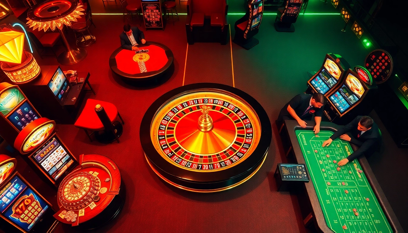 Experience the excitement of the luxurious online casino at 8daywin.live with vibrant roulette wheels and poker tables.